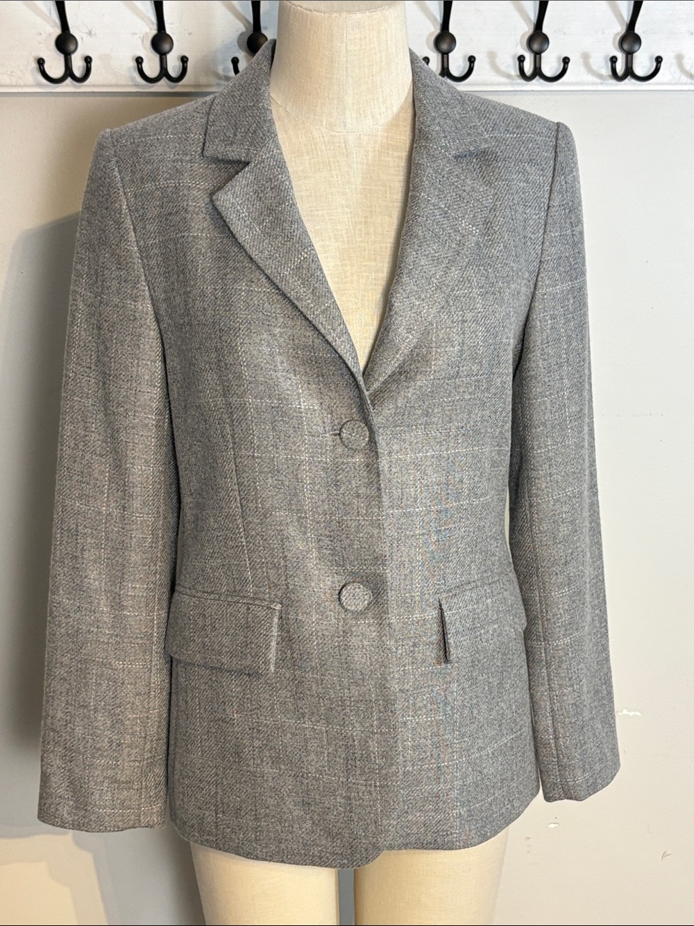 Judith & Charles Tailored Gray Textured Blazer - Women's Suit Jacket Size 4